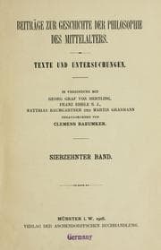 Tapa de Forschungen über die lateinischen Aristoteles-Übersetzungen des XIII. Jahrhunderts