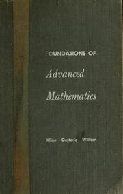 Tapa de Foundations of advanced mathematics