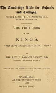Tapa de The first book of Kings