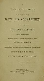 Tapa de A brief account of the author's interview with his countrymen, and of the parts of the Emerald Isle whence they emigrated