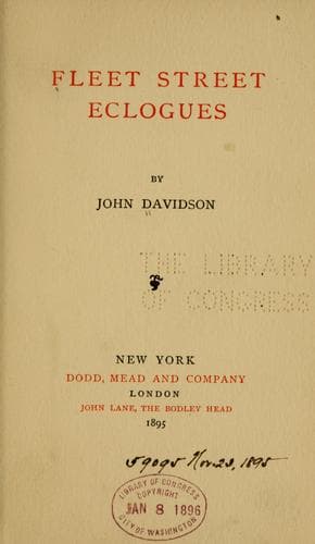 Tapa de Fleet street eclogues
