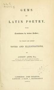 Tapa de Gems of Latin poetry