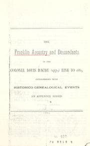 Tapa de The Franklin ancestry and descendants