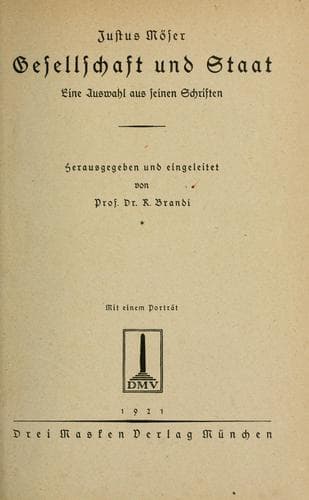 Tapa de Gesellschaft und Staat