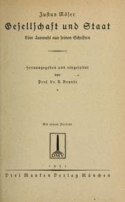 Tapa de Gesellschaft und Staat