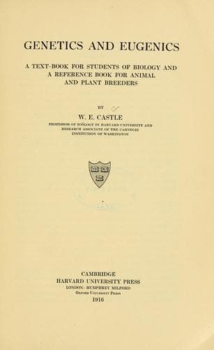 Tapa de Genetics and eugenics