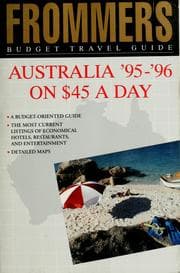 Tapa de Frommer's budget travel guide Australia '95-'96 on $45 a day