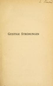 Tapa de Geistige Strömungen der Gegenwart