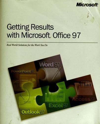 Tapa de Getting results with Microsoft Office 97
