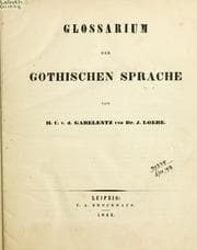 Tapa de Glossarium der gothischen Sprache
