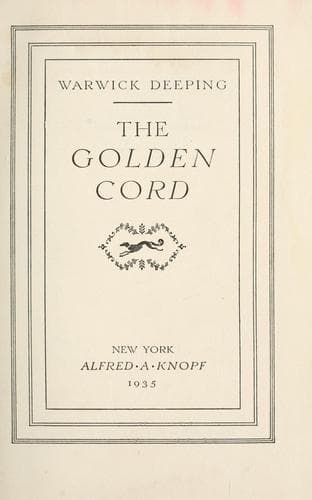 Tapa de The golden cord