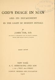 Tapa de God's image in man and its defacement in the light of modern denials