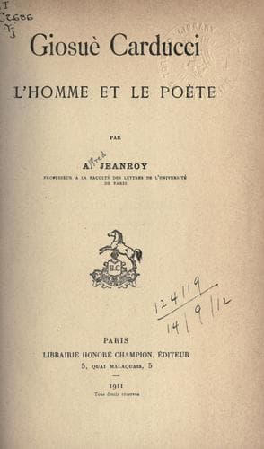 Tapa de Giosuè Carducci
