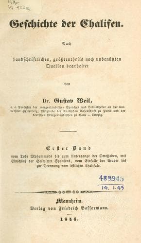 Tapa de Geschichte der Chalifen