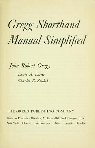 Tapa de Gregg shorthand manual