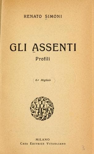 Tapa de Gli assenti