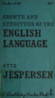 Tapa de Growth and structure of the English language.