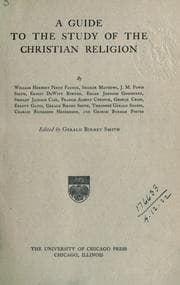 Tapa de A guide to the study of the Christian religion