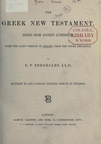 Tapa de The Greek New Testament