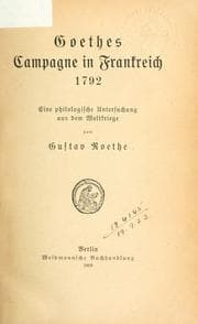 Tapa de Goethes Campagne in Frankreich, 1792