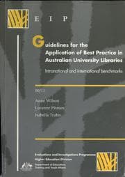 Tapa de Guidelines for the application of best practice in Australian university libraries