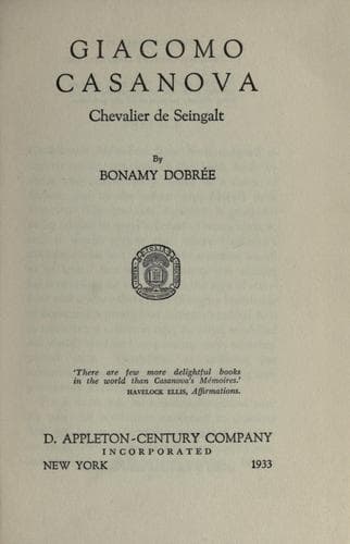 Tapa de Giacomo Casanova