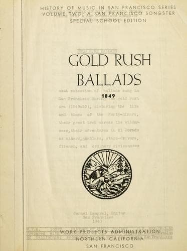 Tapa de Gold rush ballads