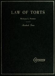 Tapa de Handbook of the law of torts
