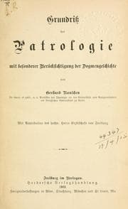 Tapa de Grundriss der Patrologie mit besonderer Berücksichtigung der Dogmengeschichte