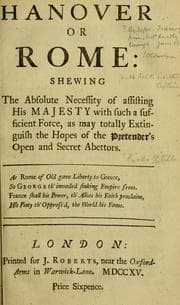 Tapa de Hanover or Rome