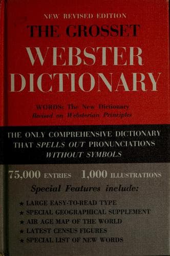 Tapa de The Grosset Webster dictionary