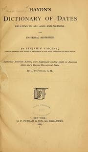 Tapa de Haydn's dictionary of dates