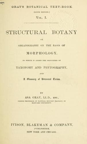 Tapa de Gray's Botanical text-book