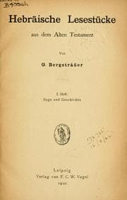 Tapa de Hebräische Lesestücke aus den Alten Testament