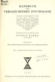 Tapa de Handbuch der vergleichenden Psychologie