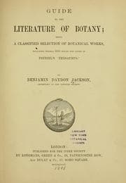 Tapa de Guide to the literature of botany