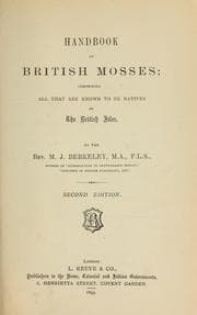 Tapa de Handbook of British mosses