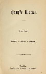 Tapa de Hauffs Werke