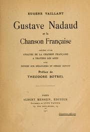 Tapa de Gustave Nadaud et la chanson française