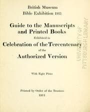 Tapa de Guide to the manuscripts and printed books exhibited in celebration of the tercentenary of the Authorized Version