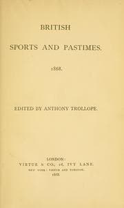Tapa de British sports and pastimes. 1868