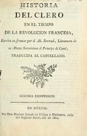 Tapa de Historia del clero en el tiempo de la revolucion francesa