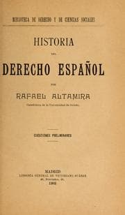 Tapa de Historia del derecho español