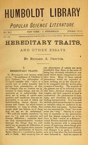 Tapa de Hereditary traits, and other essays