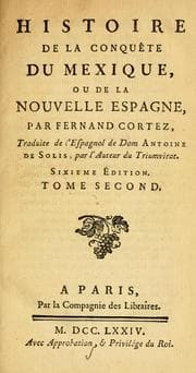 Tapa de Histoire de la conquête du Mexique