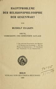 Tapa de Hauptprobleme der Religionsphilosophie der Gegenwart