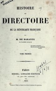 Tapa de Histoire du directoire de la République française