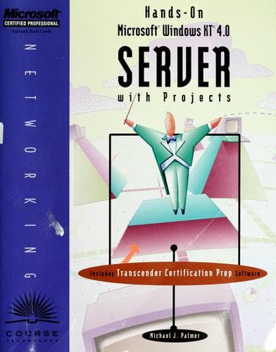 Tapa de Hands-on Microsoft Windows NT 4.0 Server with projects