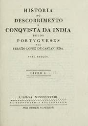 Tapa de Historia do descobrimento e conquista de India pelos Portugueses