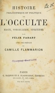 Tapa de Histoire philosophique et politique de l'occulte